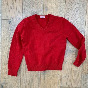 Dennis Uniform Long Sleeve Red Sweater Youth Medium